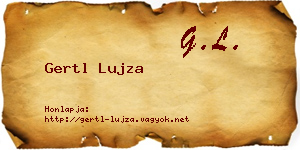 Gertl Lujza névjegykártya